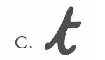 小寫字母 t 圖樣 C